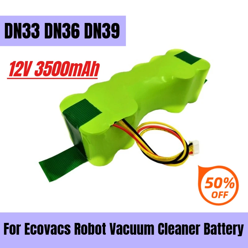 

12V 3500mAh for Ecovacs DN33 DN36 DN39 Robot Vacuum Cleaner Battery DM88