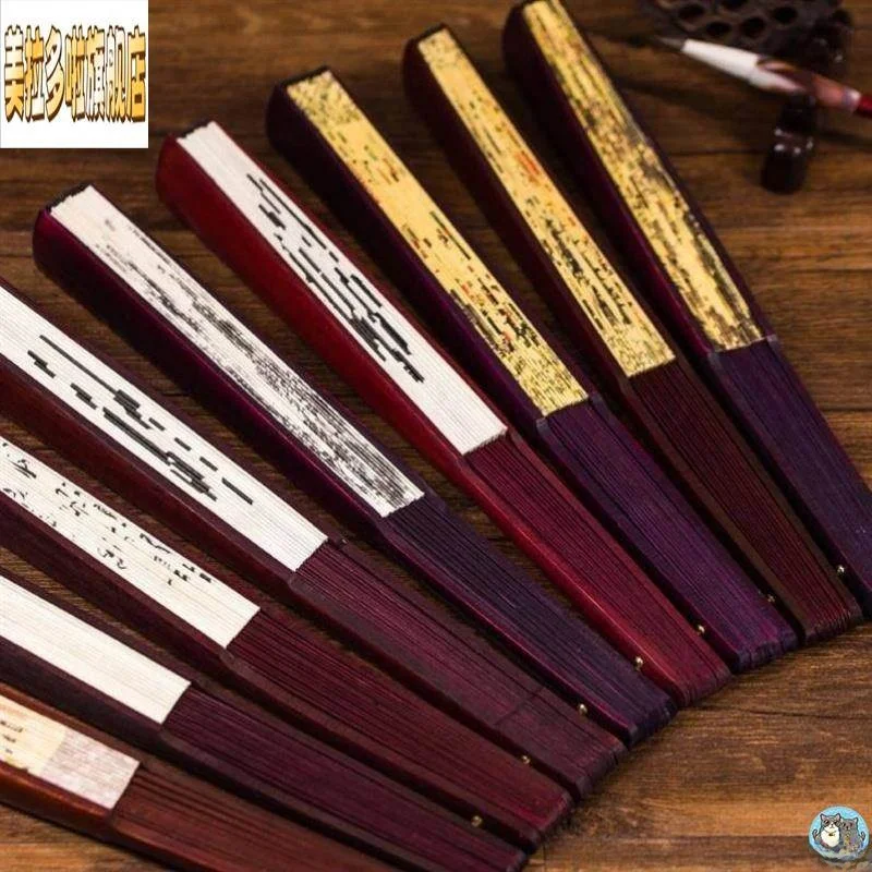 

Веер из шелковой парчи ручной работы, 0 дюймов, древний Sle, мужской доминантный бамбуковый детский летний веер, аксессуары для домашнего повседневного использования