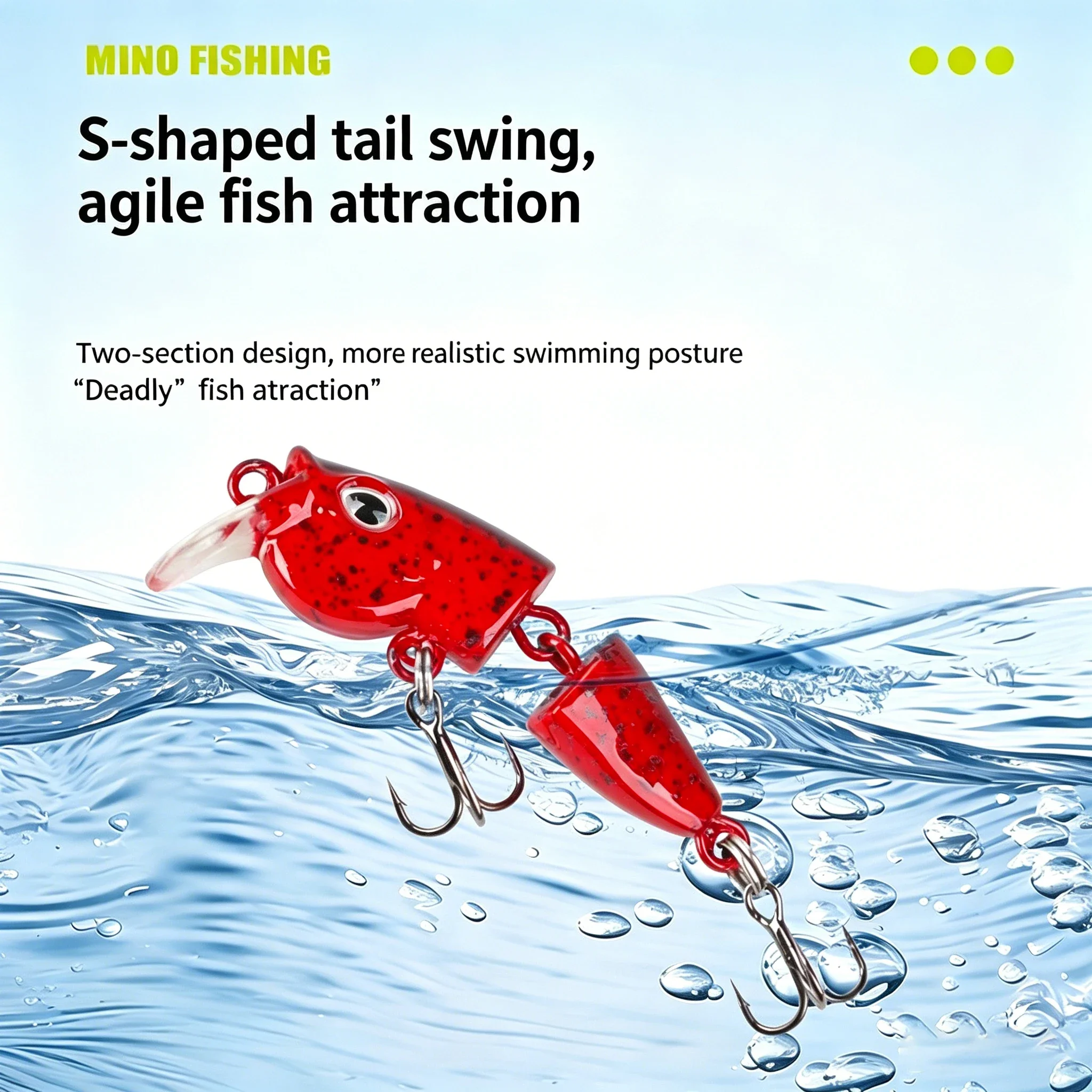 Ultraleichter Gelenk-Minnow-Köder 42mm Langsam Sinkend Natürlicher Schwimmköder 2,5g 3,5g für Bach- und Flussangeln Forellen Barsch Weißfisch Köder – Detail 4