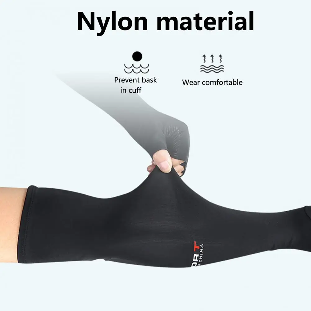 1 Pair Half Fingers Sports Sleeves Efficient Thermal Insulation Sun Protection Lightweight Arm Sleeves Cycling Equipment 