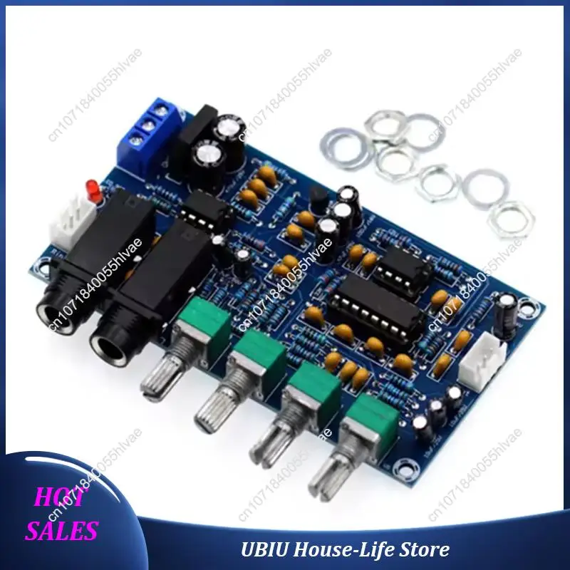 Placa amplificadora de karaokê digital PT2399 Função de reverberação de microfone AC12 duplo - mais vendida