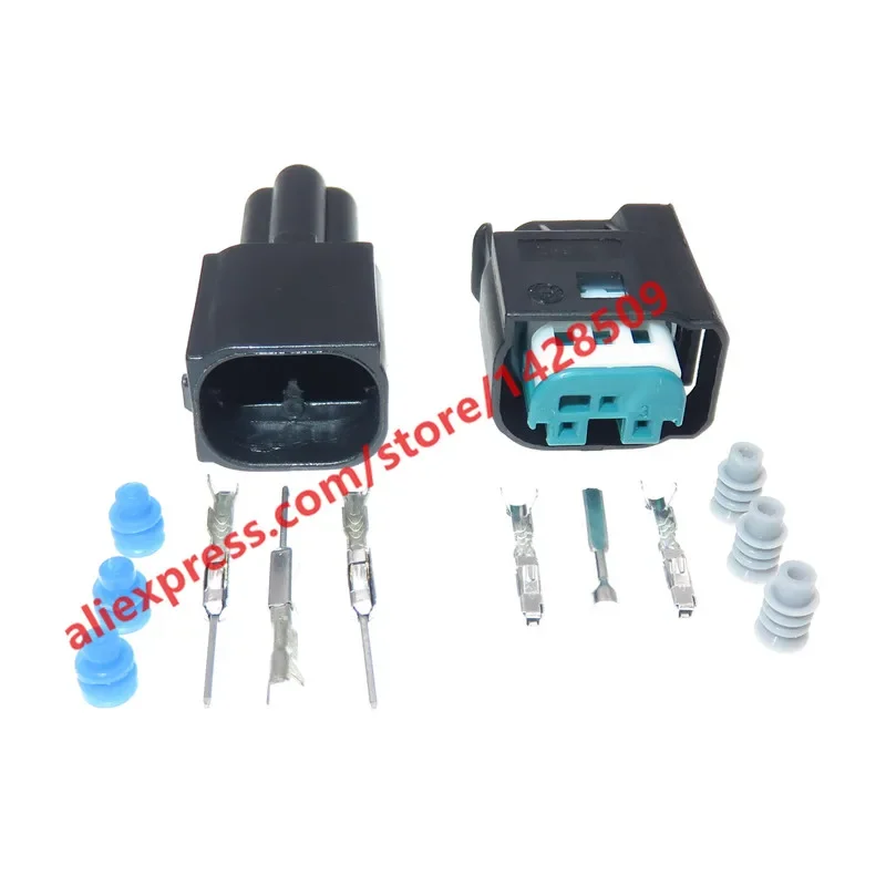 1 Set 3 Pin AMP Wire Connector Female Male Accelerator Pedal Socket Waterproof Electrical Connector For Benz BMW 9-967081-1