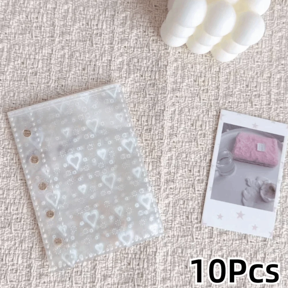 Multiple Pockets Clear Sheets Sleeve DIY Binder Photo Album Refill Pages 4 Hole 4 Ring Photo Album Sleeves File Protector