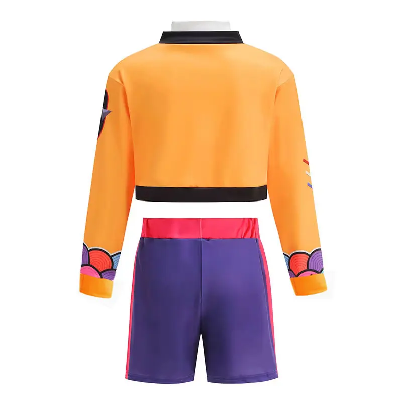 Mädchen Hip-Hop Tanzkostüm 3-teiliges Set Crop Top Shorts Kinder Sänger Bühnenoutfit 2026 Neue Cosplay-Kleidung – Detail 5