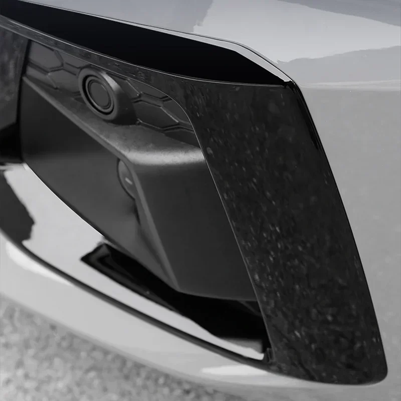 For Audi A5 2021 2022 Modified Darth Vader Middle Net Surround Rear Wing Fog Lamp Frame Decorative Paste Black Light Package