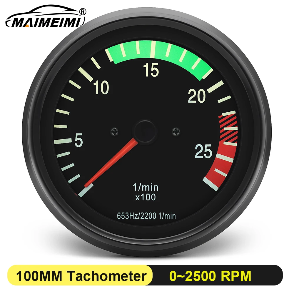 

Автоматический измерительный прибор, 24 В, 110 мм, тахометр, 2500 об/мин, датчик тяжелого грузовика для Mercedes, тахометр