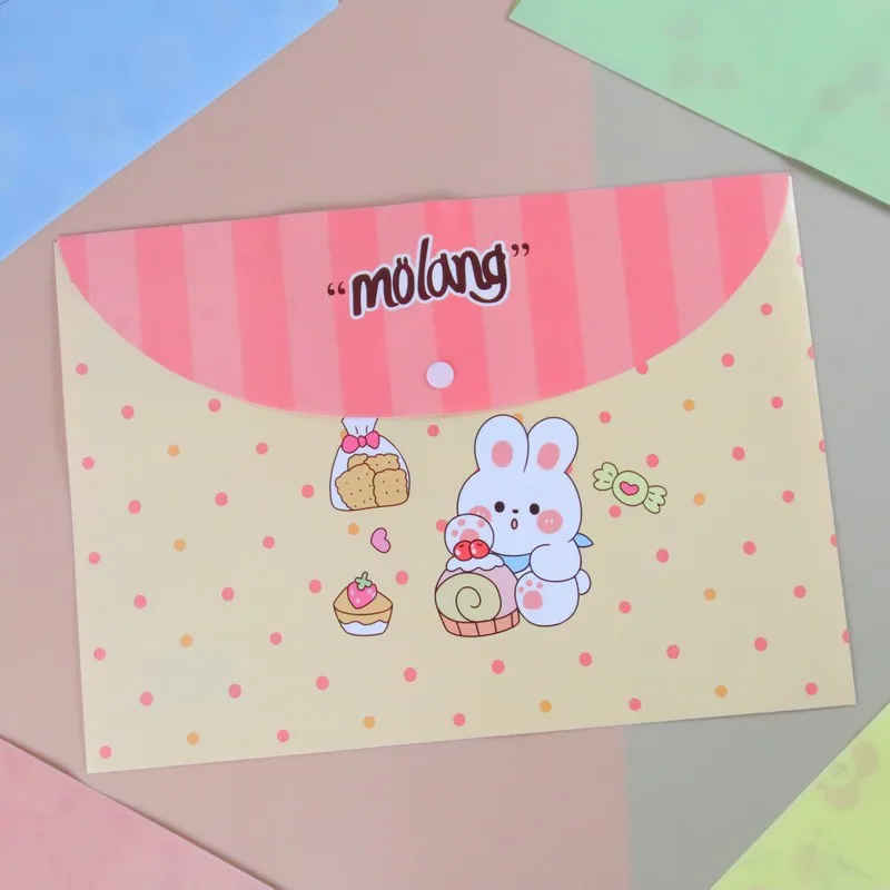 Cute Student Aesthetic A4 Test Paper File Bag Creative Office Storage Document Bag Archive Folder