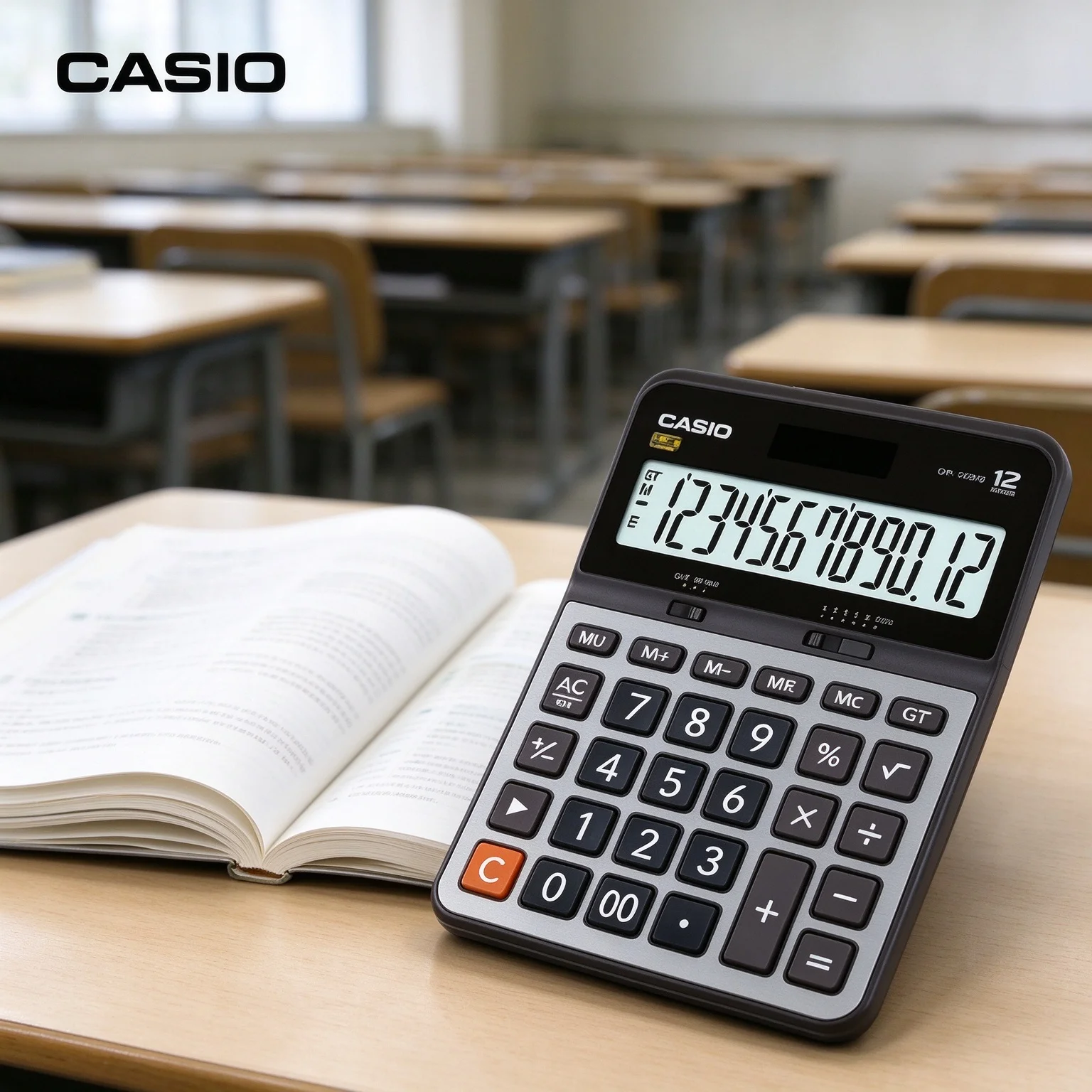 Casio /Educational Calculator /Handheld Calculator DX120B/GX12B/MS20YC/SL310YC/fx82E Compact design for easy carry
