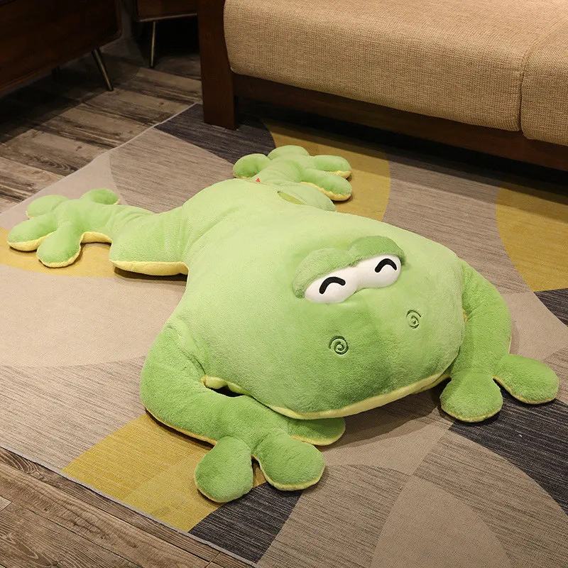 60-130cm Giant Big Frog Plush Toy Stuffed Plushies Grogs Throw Pillow Cushion Home Decor Kids Birthday Gift for Boy Big Eyes