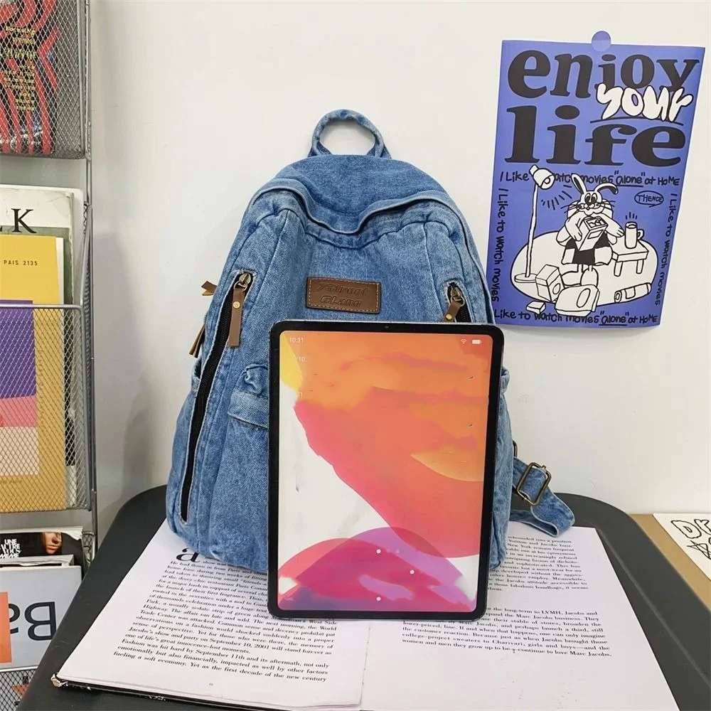 Grote Capaciteit Rugzakken Mode Multi Pockets Hoge Capaciteit Jeans Tas Rugzak