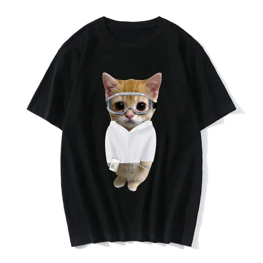 Funny Cat Print Women Casual Oversized T-Shirt Women Men Harajuku T Shirts Girl Boy Casual Fashion Clothes