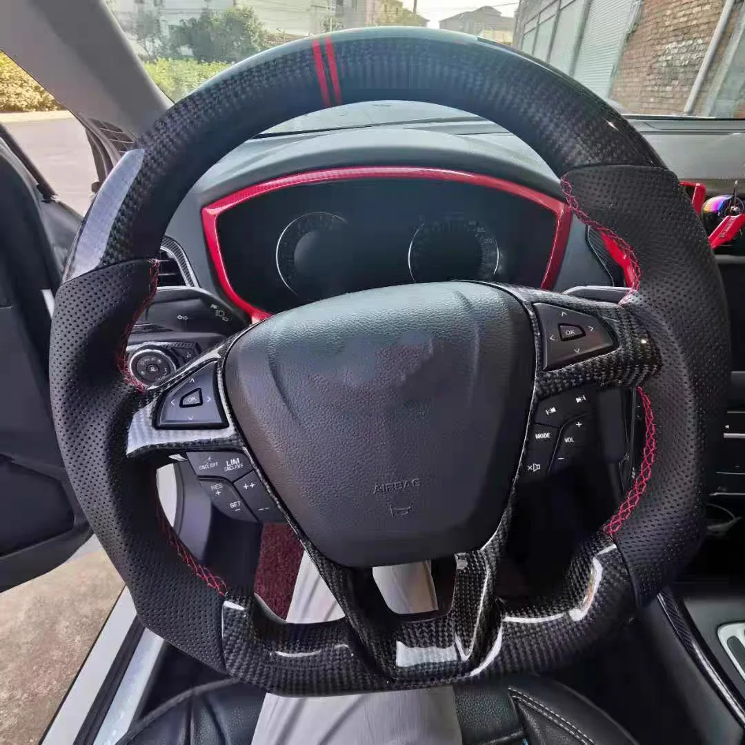 YLA رائجة البيع عجلة القيادة من ألياف الكربون لملحقات سيارات فورد