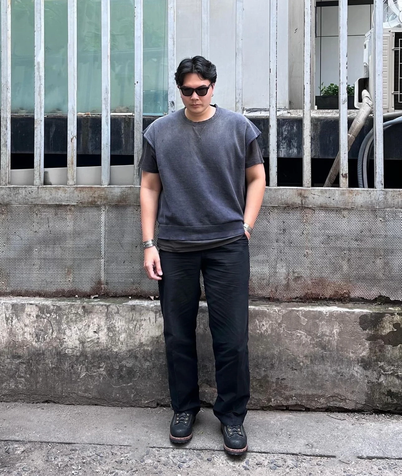 

New 2026 VISVIM KOFU ICT 24SS MONDO SWEAT S/L DMGD (U.D.) for men