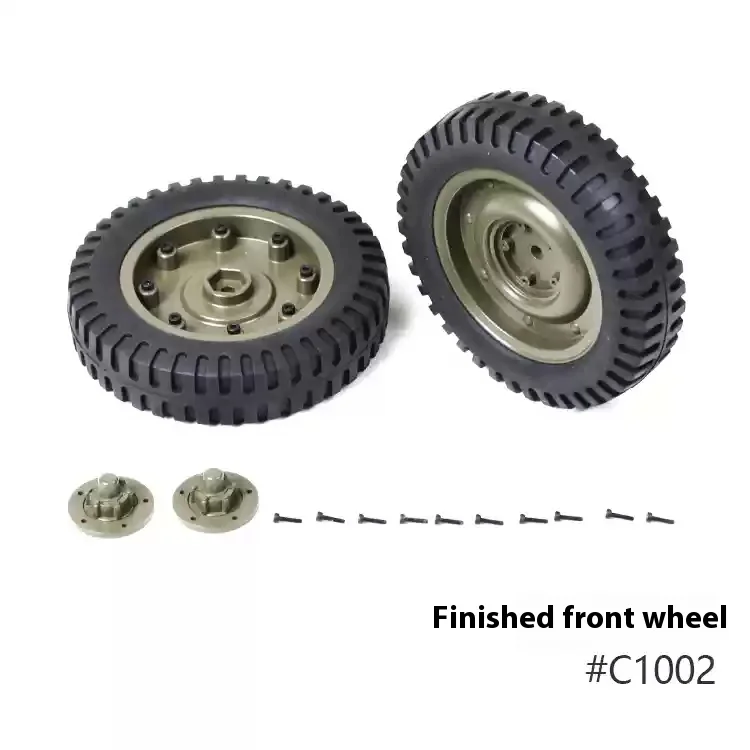 Fms1: 6 Climbers Willis Wwii Classic Simulation Climbing Off Road Vehicle Shell Finished Tire Suspension Accessories Gift image 3