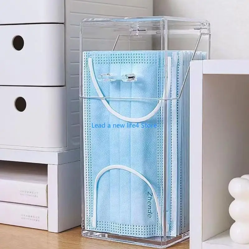 Y55E Clear Acryl Face Maskenspender mit LID Face Maske Storage Box