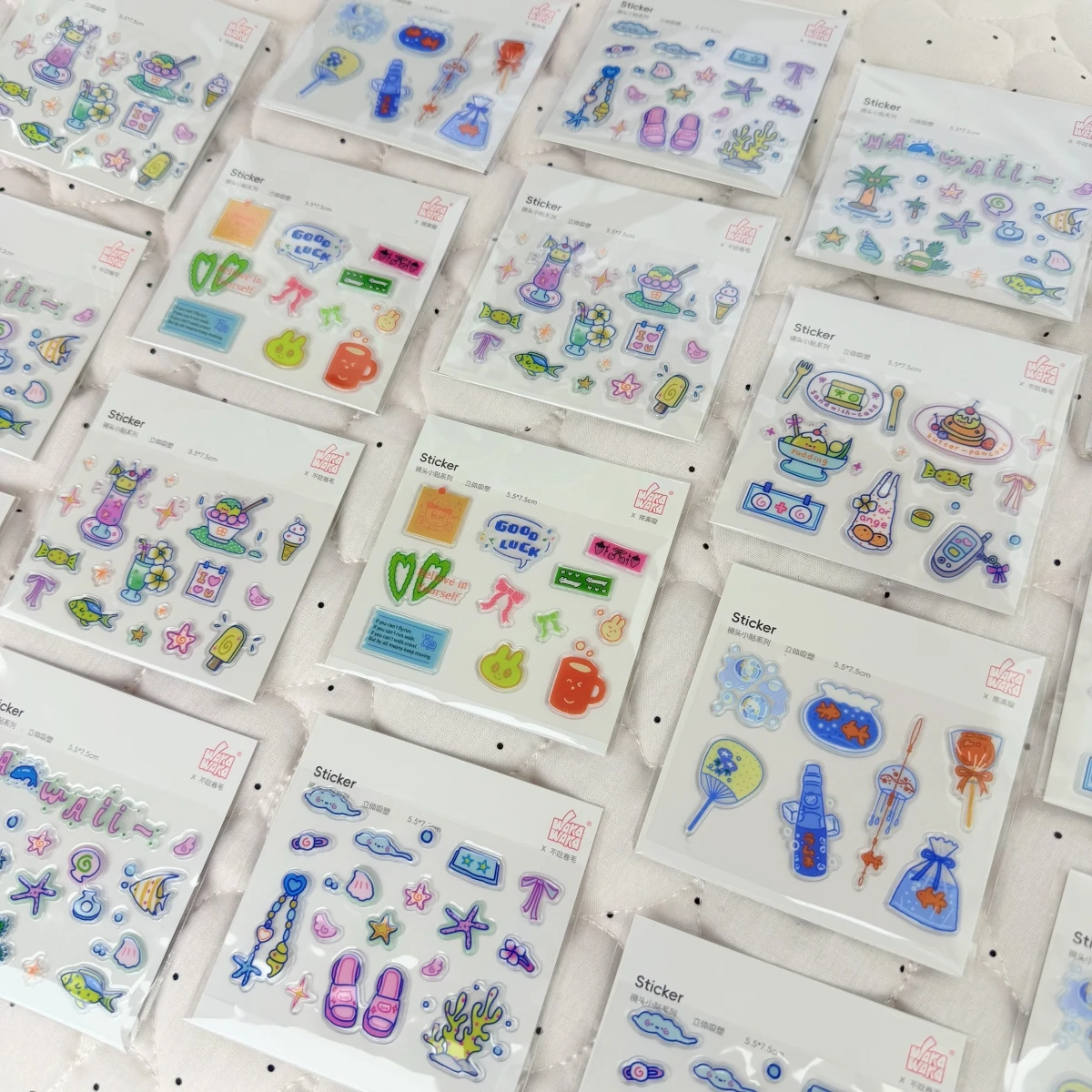 Y2K 3D Puffy Stickers Cute Aesthetic Scrapbook Stickers for Phone Laptop Journal DIY School Stationery DecorationWAKAWAKA view 4