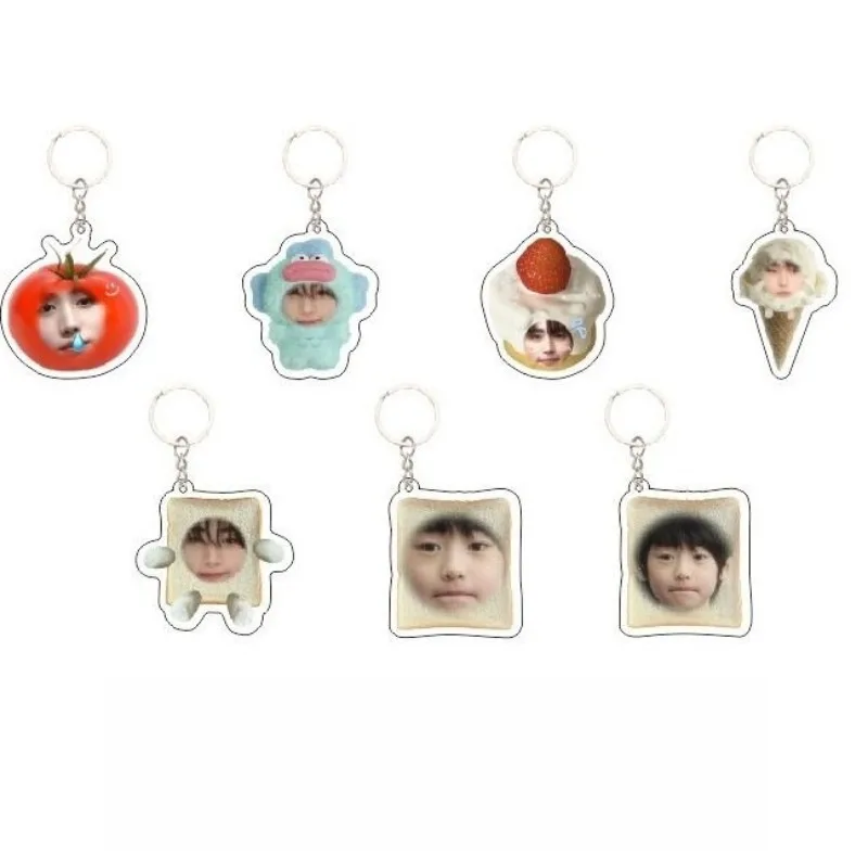 Llavero acrílico ENHYPENS con forma de pan y helado, bonito diseño de comida, colgante decorativo para bolso, mini postre decorativo para mochila