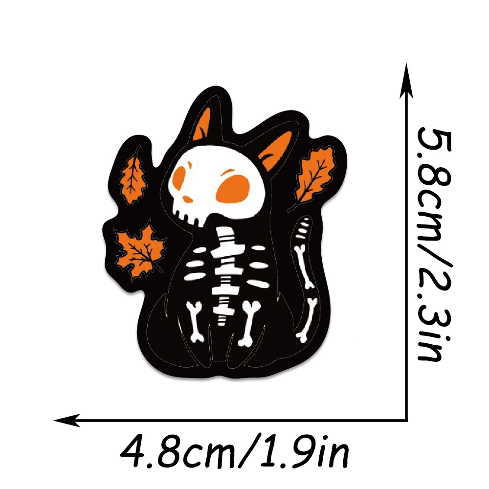 50pcs Cartoon Animal Skeleton Sticker Funny Cool Graffiti Decal For Diary Fridge Wallet Backpack Magazine DIY Decoration Sticker
