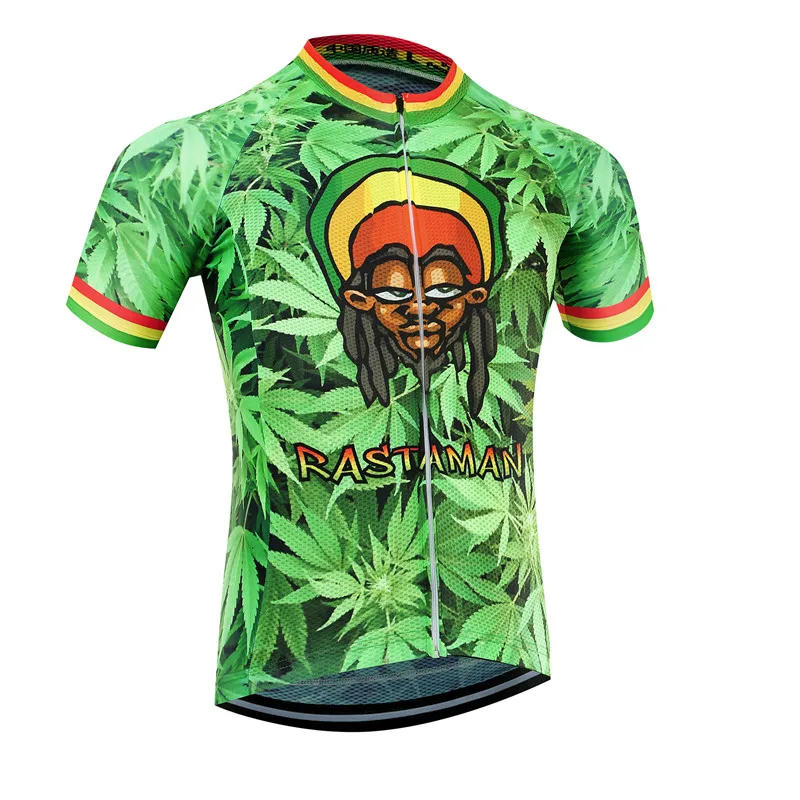 New Rastaman Men's Cycling Jersey Kit with Bibs Road Track MTB Race Cut Aero Quick Dry Italian Clothing for Weed view 4