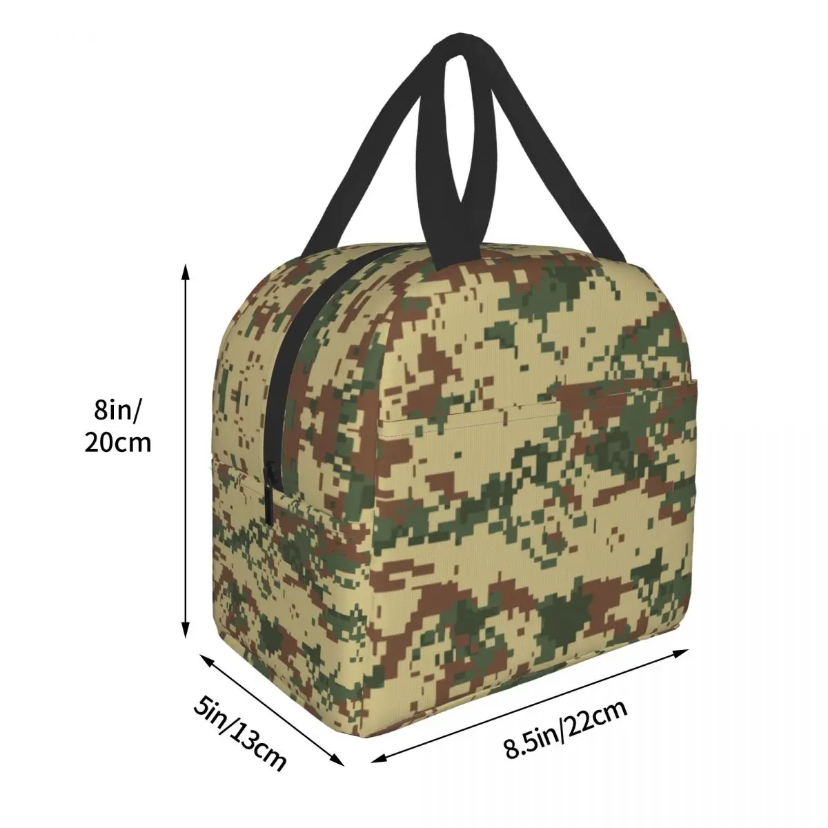 Borsa da pranzo isolata mimetica militare per donna impermeabile Army Camouflage Cooler Thermal Lunch Tote Office Picnic Food Bento Box