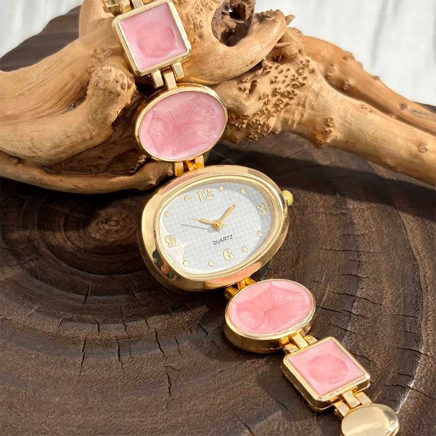 Watch for Ladies: Pebble Shaped Dial Colorful Strap Fashion Casual Wrist Watch view 3