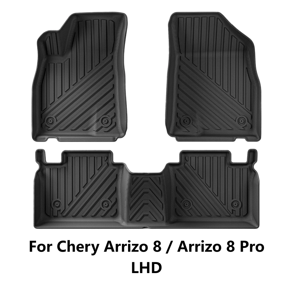 Für Chery Arrizo 8/Arrizo 8 Pro 2022-2025 TPE-Fußmatten Kofferraummatte Allwetter-Wasserdichte Fußmatten Komplettset Laderaumauskleidung LHD – Detail 7