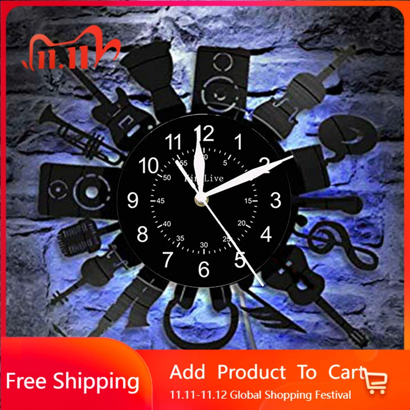 

Modern Aesthetic Wall Clock Restaurant Nordic Minimalist Interior Wall Watch Art Mural Led Luxury Bistro Horloge Home Decoration