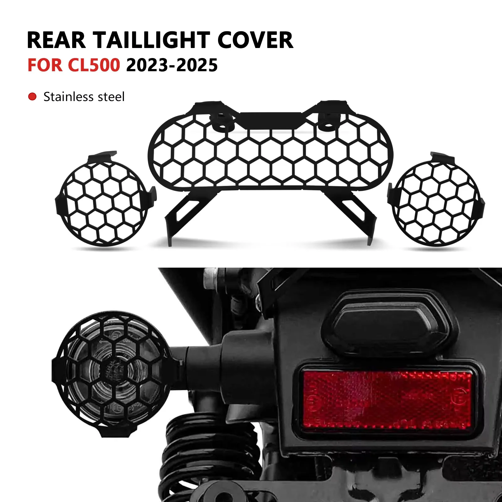 Für Honda CL500 CL500 2023 2024 2025 Zubehör Motorrad Blinker Schutz Netz Rücklicht Schutz Rücklicht Gitter Netz