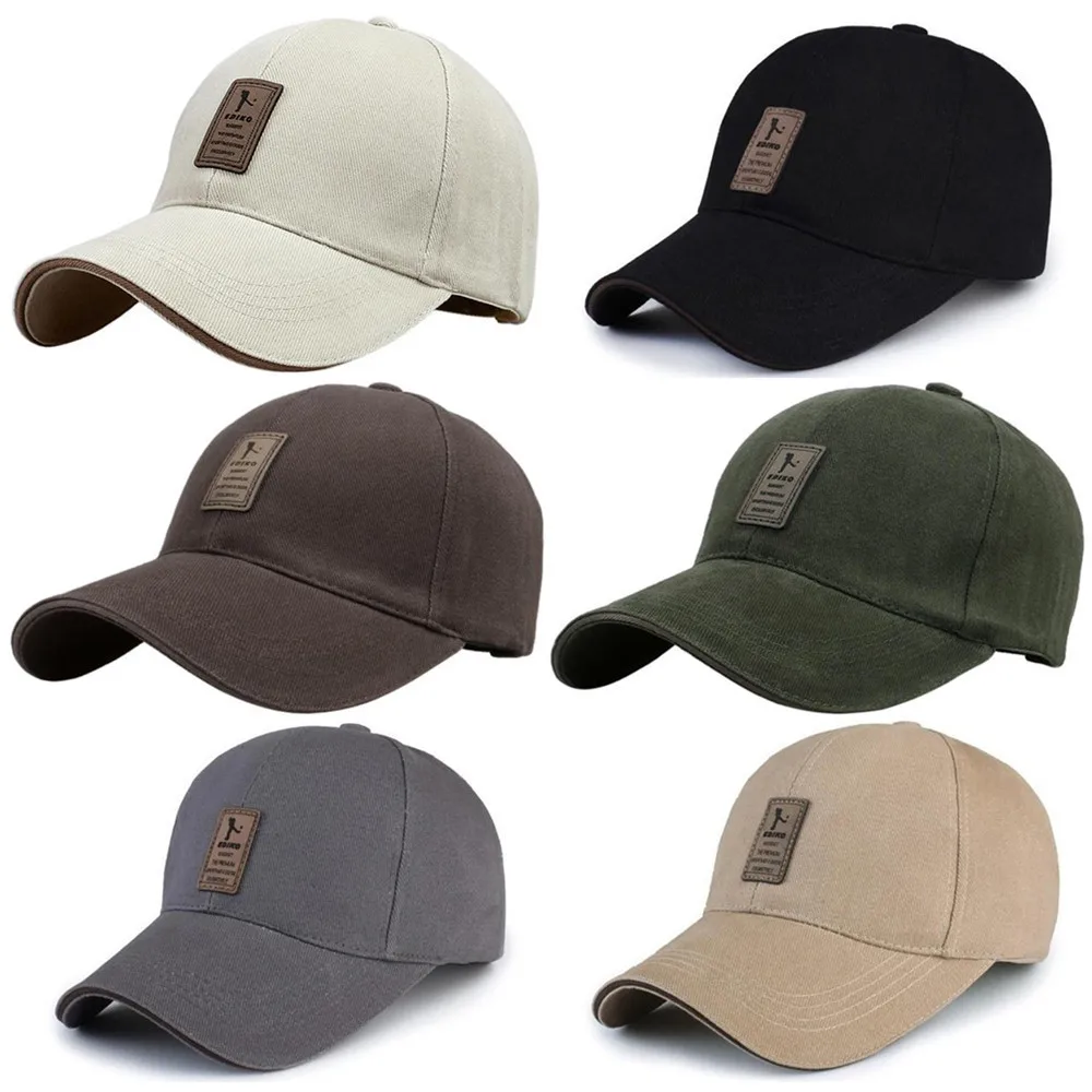 

Men's Baseball Cap for Women Cotton Hiking Fishing Camping Black Red White Blue Green Brown Sports Caps H59WE