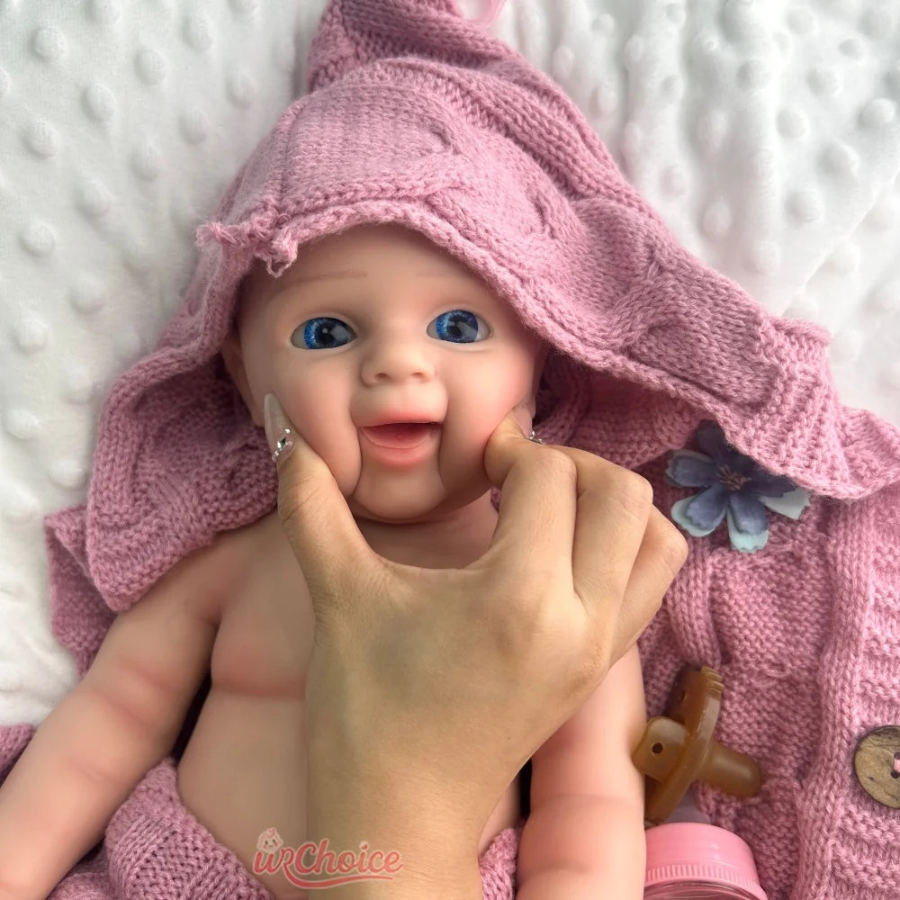 Lifelike 50cm السمينة السيليكون ولد من جديد طفل فتاة مادي يمكن فتح فم دمية اليدوية كاملة الصلبة وزن بيبي لجمع الفنان هدية