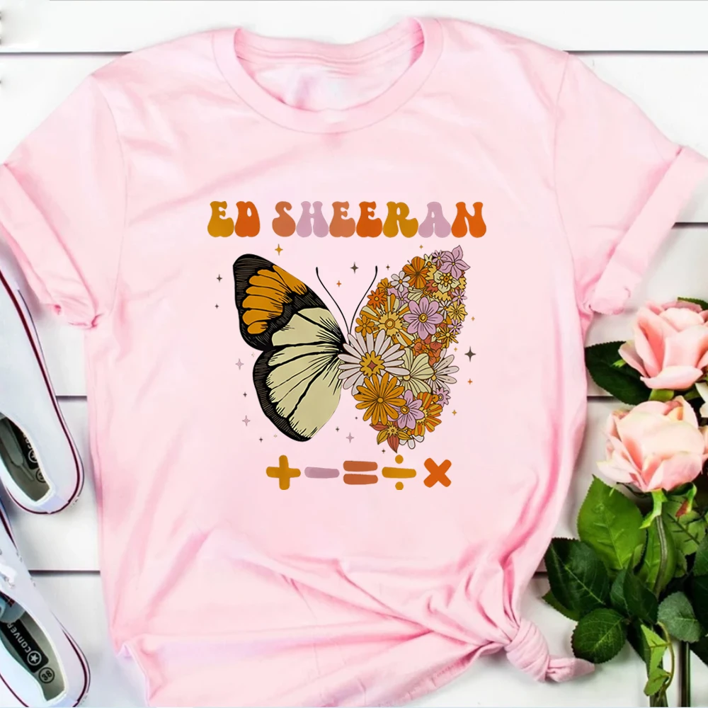 Ed Sheeran Butterfly Tshirt Aesthetic Butterfly Shirt Country Music T Shirt Music Concert Shirts Unisex Short Sleeves Tops