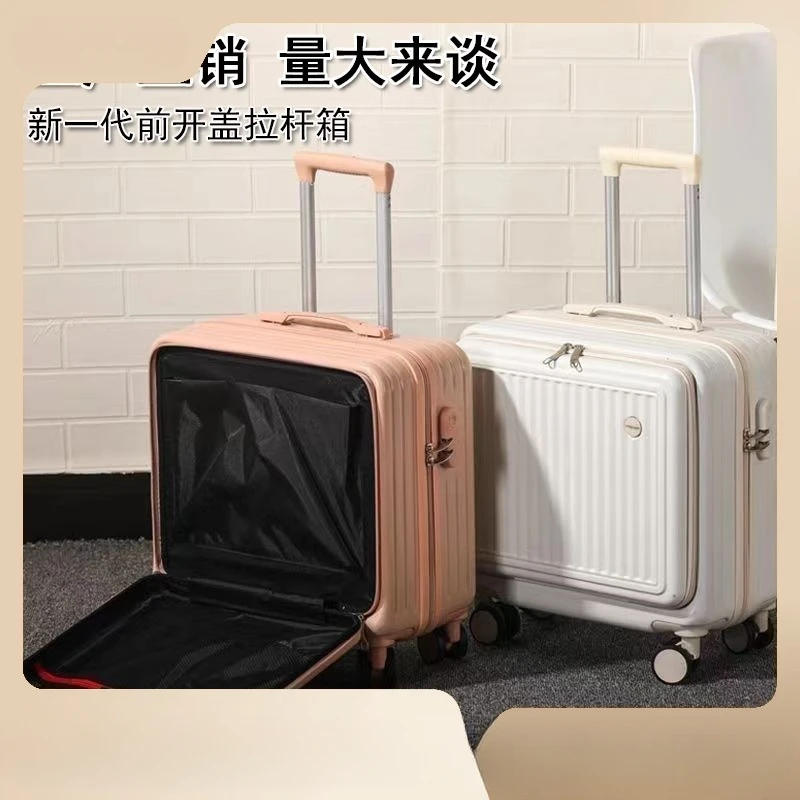 

Front opening suitcase, trolley case, small cabin case, travel suitcase, password case, 18 inch 20 mini lightweight