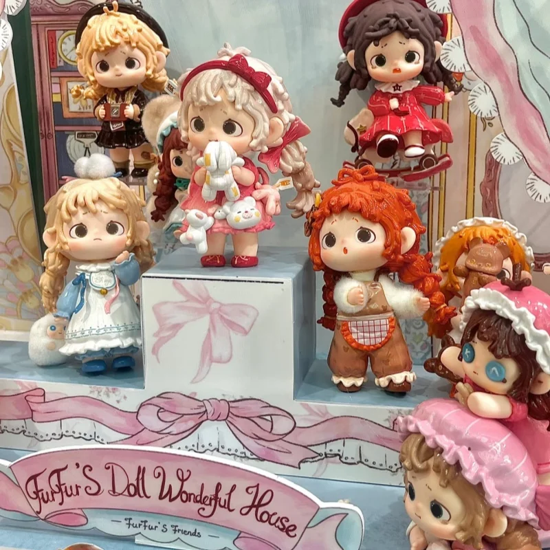 

Authentic In Stock Black Play Fufu Blind Box Doll Miaomiao House 4th Generation Rolling Wool Handheld Doll Trendy Play Ornament