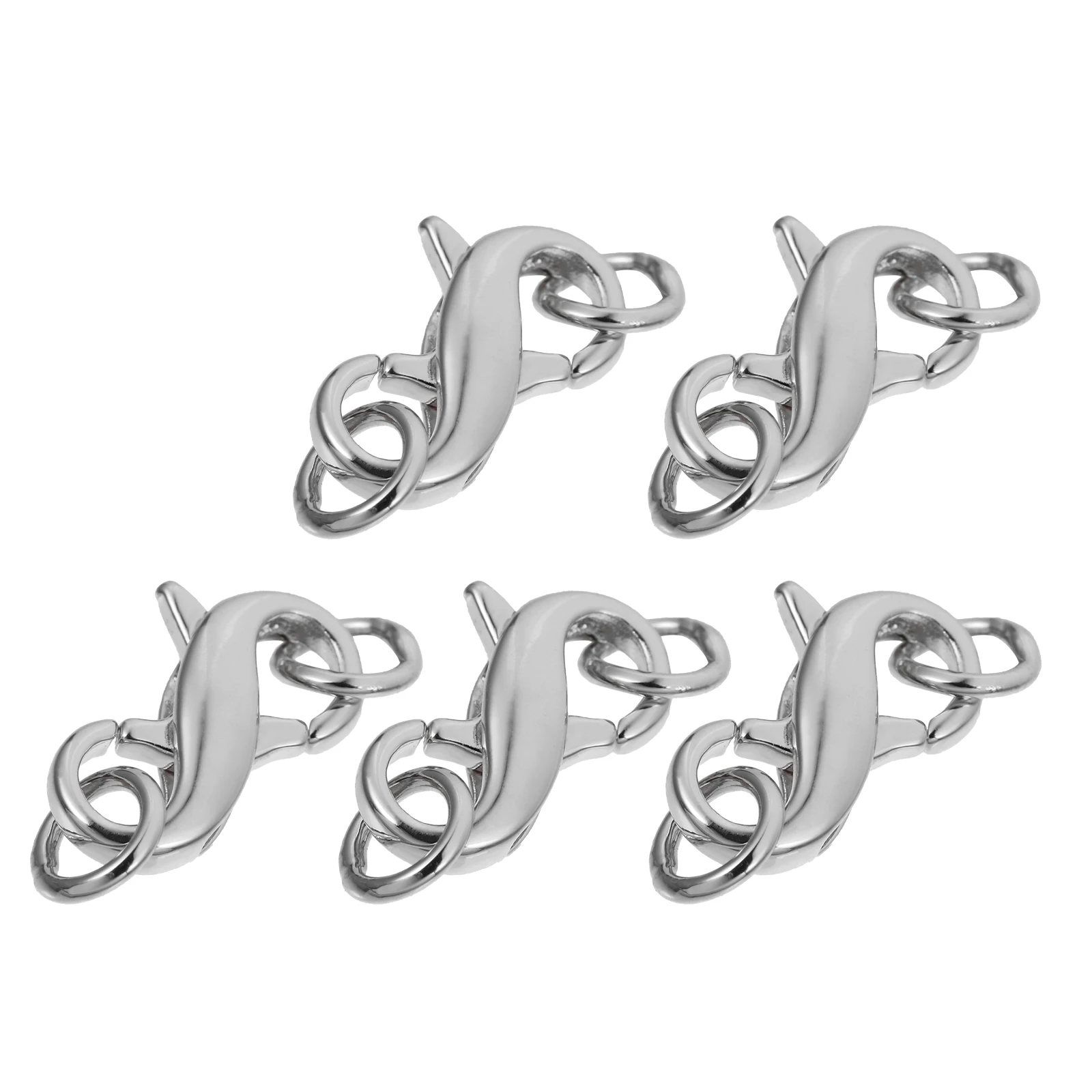 

5pcs Metal Lobster Clasp Diy Jewelry Accessories Bracelet Necklace Connector Buckle Replacement Parts Double Head Small
