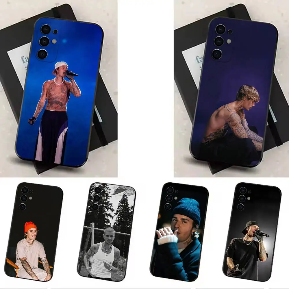 

J-Justin singer B-BieberS phone Case For Samsung S25,24,21,22,23,30,Ultra,20,Plus,Fe,Lite,Note Black Soft Cover