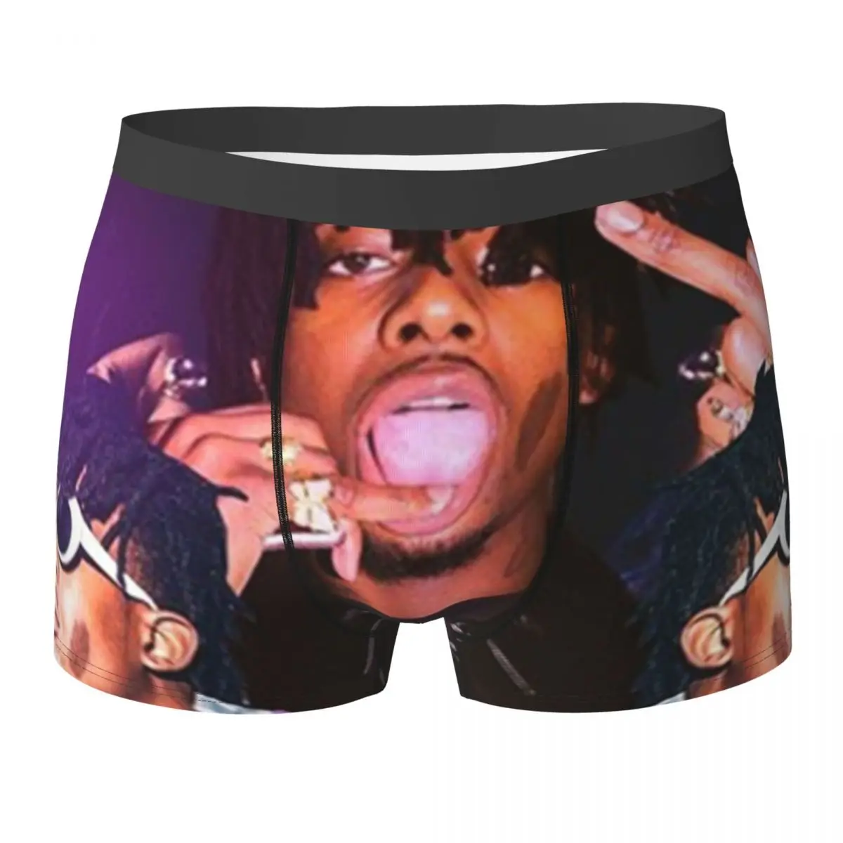 Njupuk Duit Akeh Underwear playboi carti whole lotta red Printed Trunk Trenky Men Panties Comfortable Boxer Brief  Gift Idea