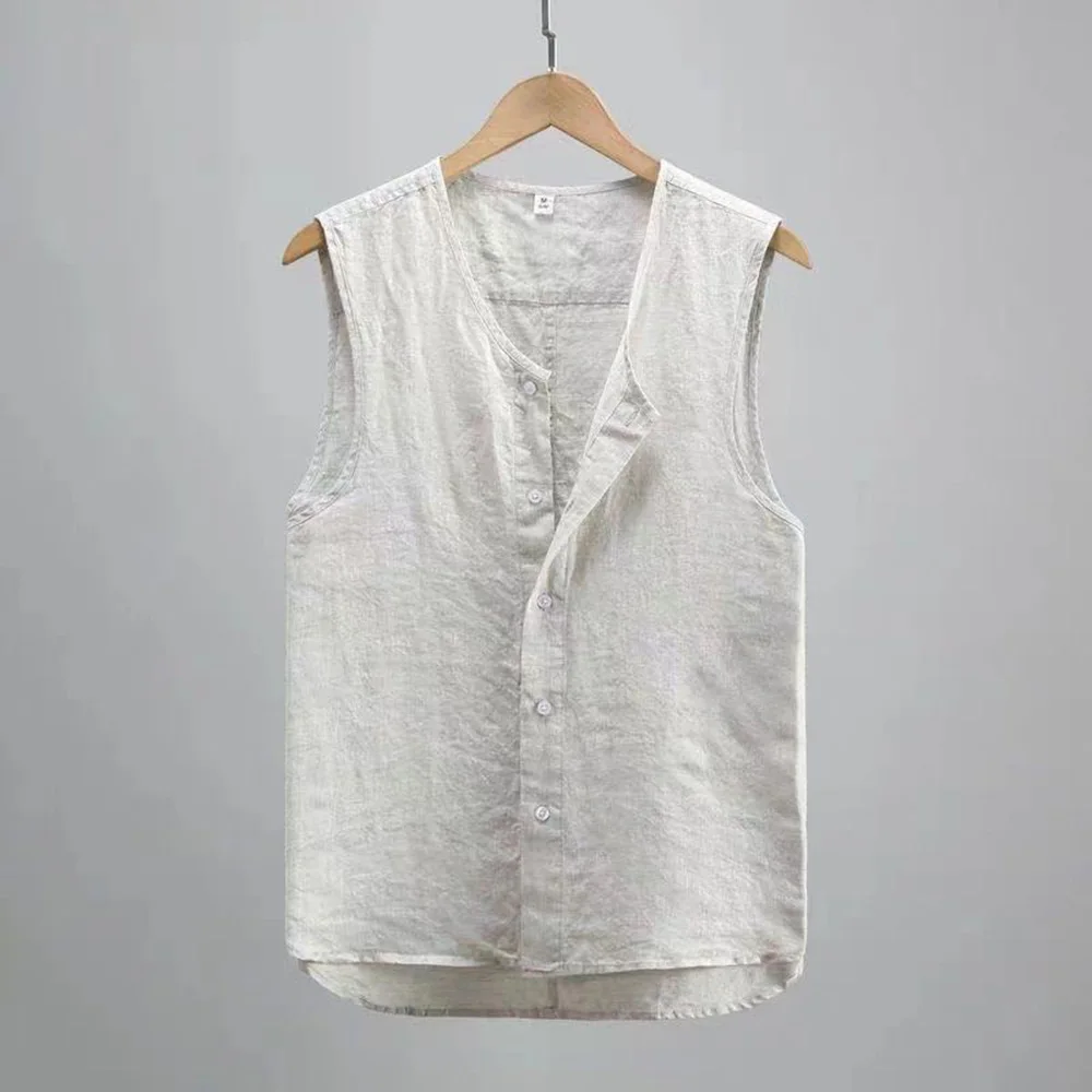 Mens Vest Breathable Quick-Drying Thin Casual Tank Top Summer Niche Streetwear Solid Color Simple Vest Men\'S Clothing 2024