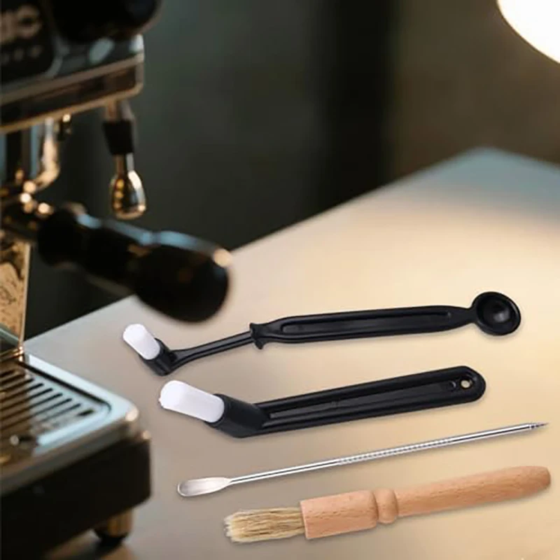 New 3/4/5/14Pcs Coffee Machine Cleaning Set Coffee Grinder Brush For Espresso Coffee Machine Brewing Group Head Cleaning Brush