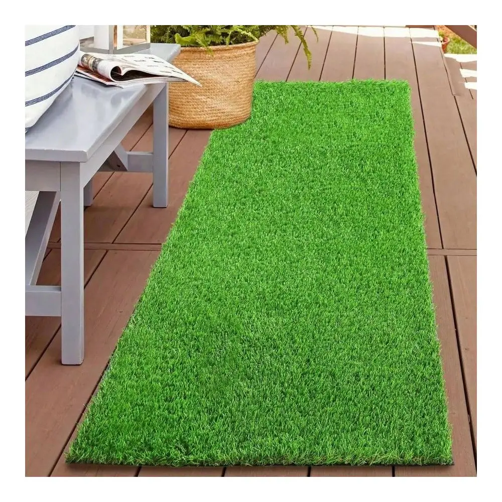 

Искусственный газон-коврик для улицы, толстый, реалистичный, безопасный для животных, для собак, для патио и балкона, высота ворса 1 дюйм