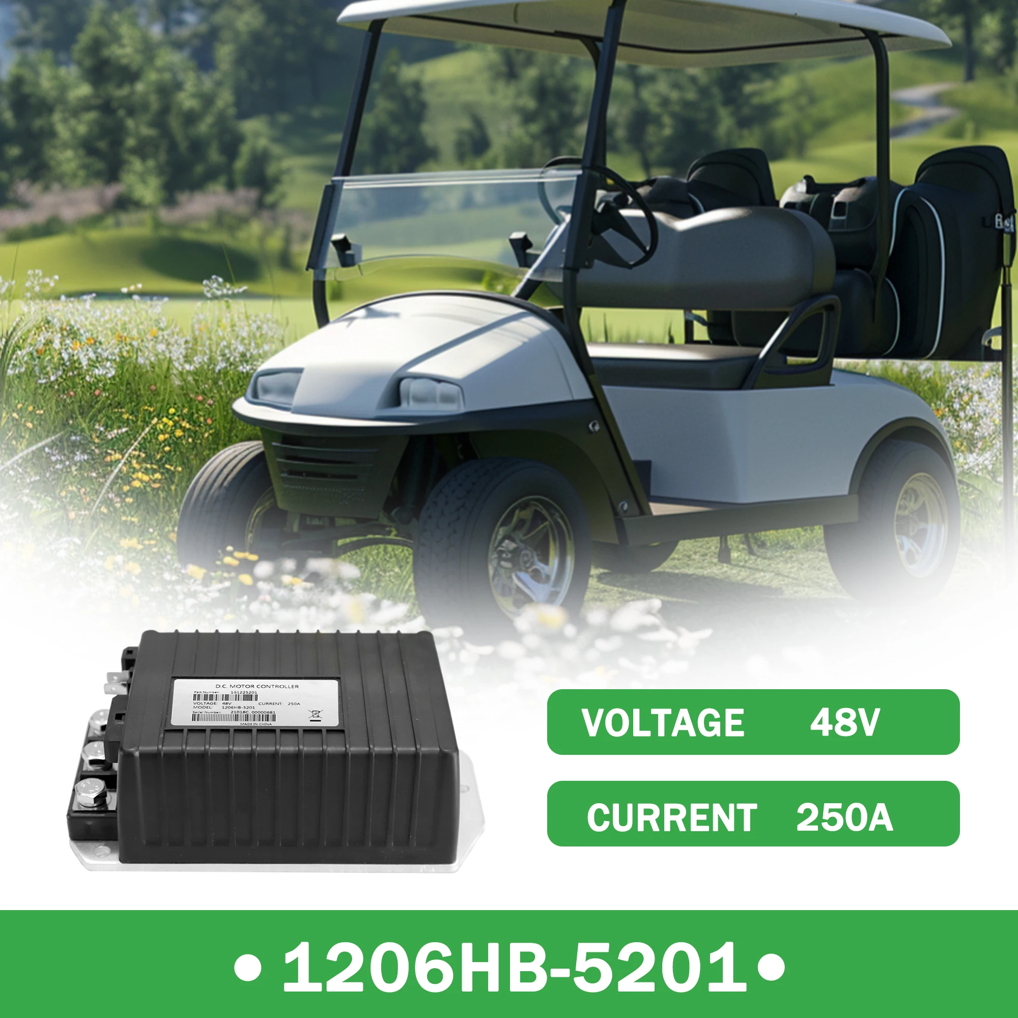 

1206HB-5201 48V 250A DC Motor Controller 612632 for Curtis Club Car Cushman Yamaha EZGO TXT EXpress 2013-UP Golf Cart