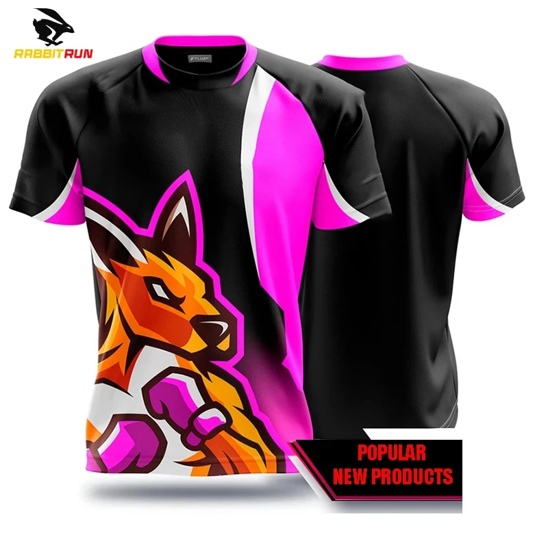 Summer 3D printing game uniform men's quick drying esports wear sports fitness football wear boy's fashionable large T-shirts