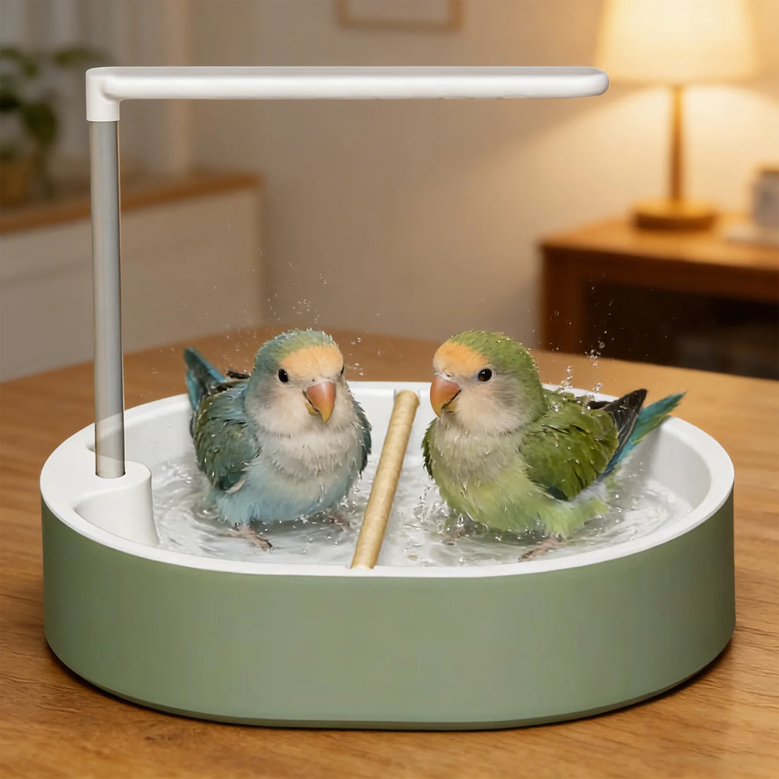 Automatic Parrot Bathtub with Circulating Shower System Parrot Bath Shower for African Grey Cockatiel Conure Budgie Lovebird