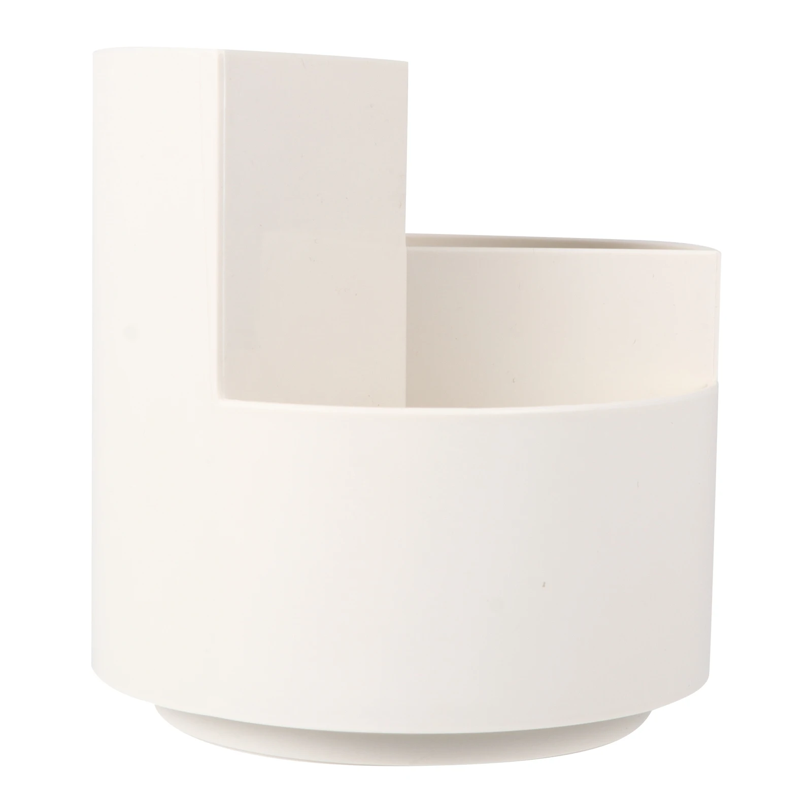 

White Rotating Holder Plastic Desk ganizer Stationery Storage Makeup Tools Container Container Pencil Bucket