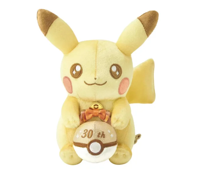 Echte PokéMon Center PokéMon 30e verjaardag originele pixelstijl knuffel gevulde pop anime fans collectie speelgoed cadeau