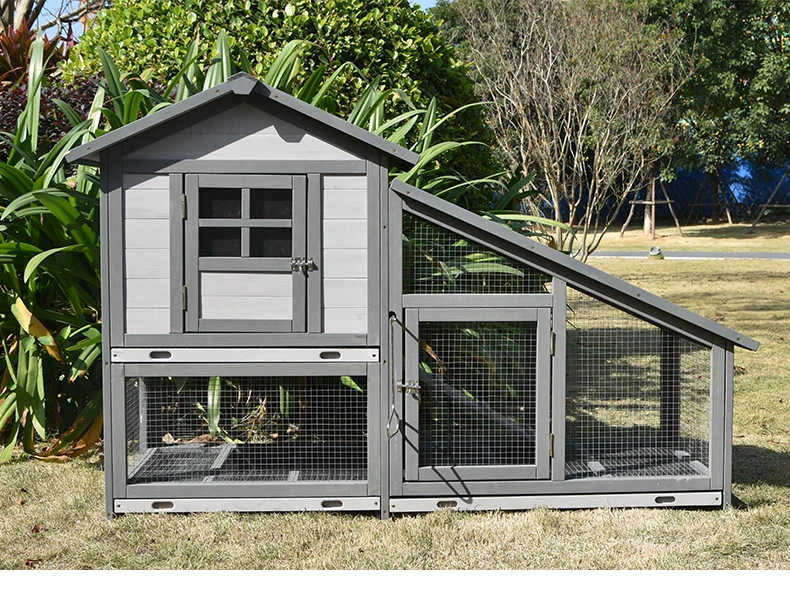 

Outdoor Solid Wood Rabbit Cage Pet House Rabbit Nest Cat Cage Tray Bottom Mesh Anti-spray Urine Pigeon Cage Chicken Coop