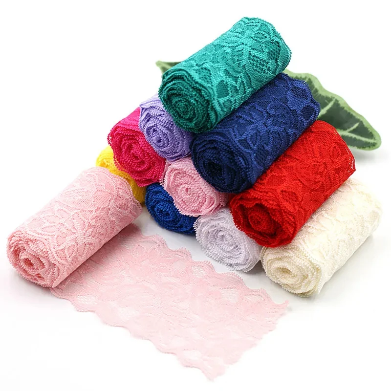 8Cm Spandex-Spitze Elastisches Bastelband Weiß Schwarz Stretch-Spitzenborte Strickmaterial Diy Bekleidungszubehör S368A8A4A27A74Debab274Faf9Bc84Cf6X