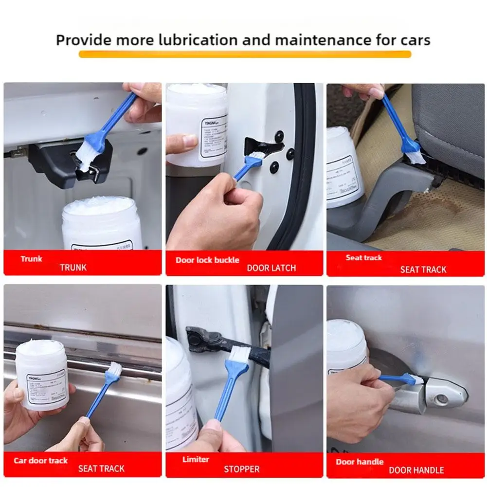 100 جرام فتحة سقف السيارة المسار تشحيم الشحوم مع فرشاة لباب السيارة الضوضاء غير الطبيعية فتحة سقف المسار مانع االصدأ النفط تحمل وكيل O B1S3