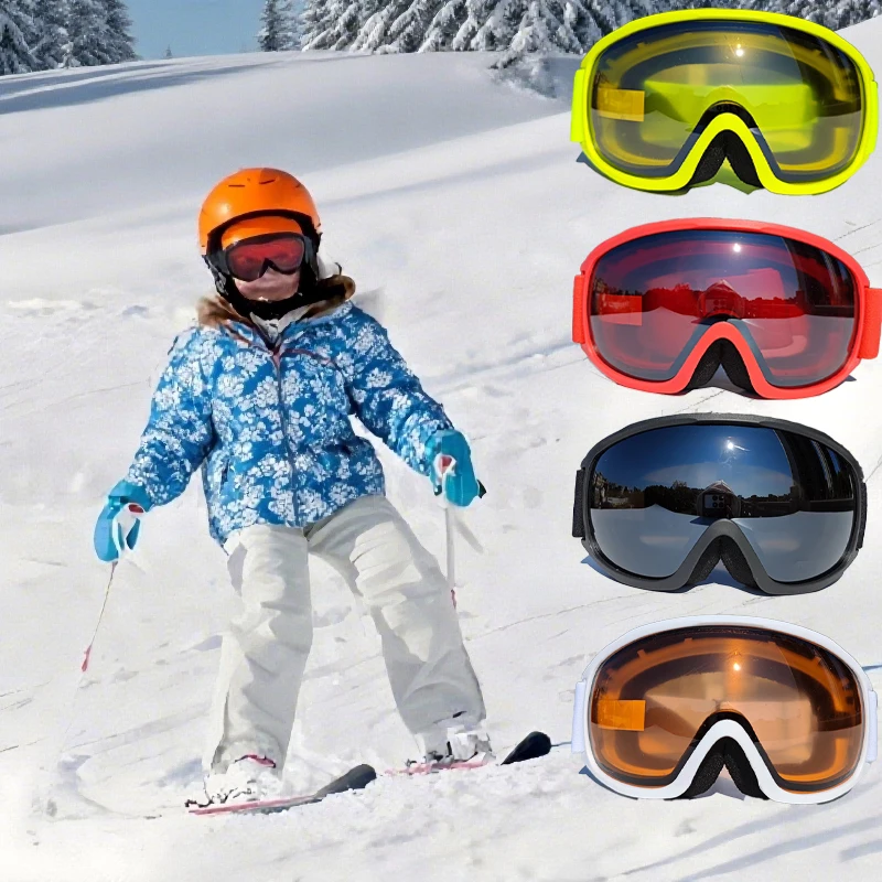 

Детские стильные очки для зимнего снаряжения, лыжные очки, защитные очки, очки для близнецов, гоночные очки, идеально подходящие для альпийских лыж, езды на велосипеде