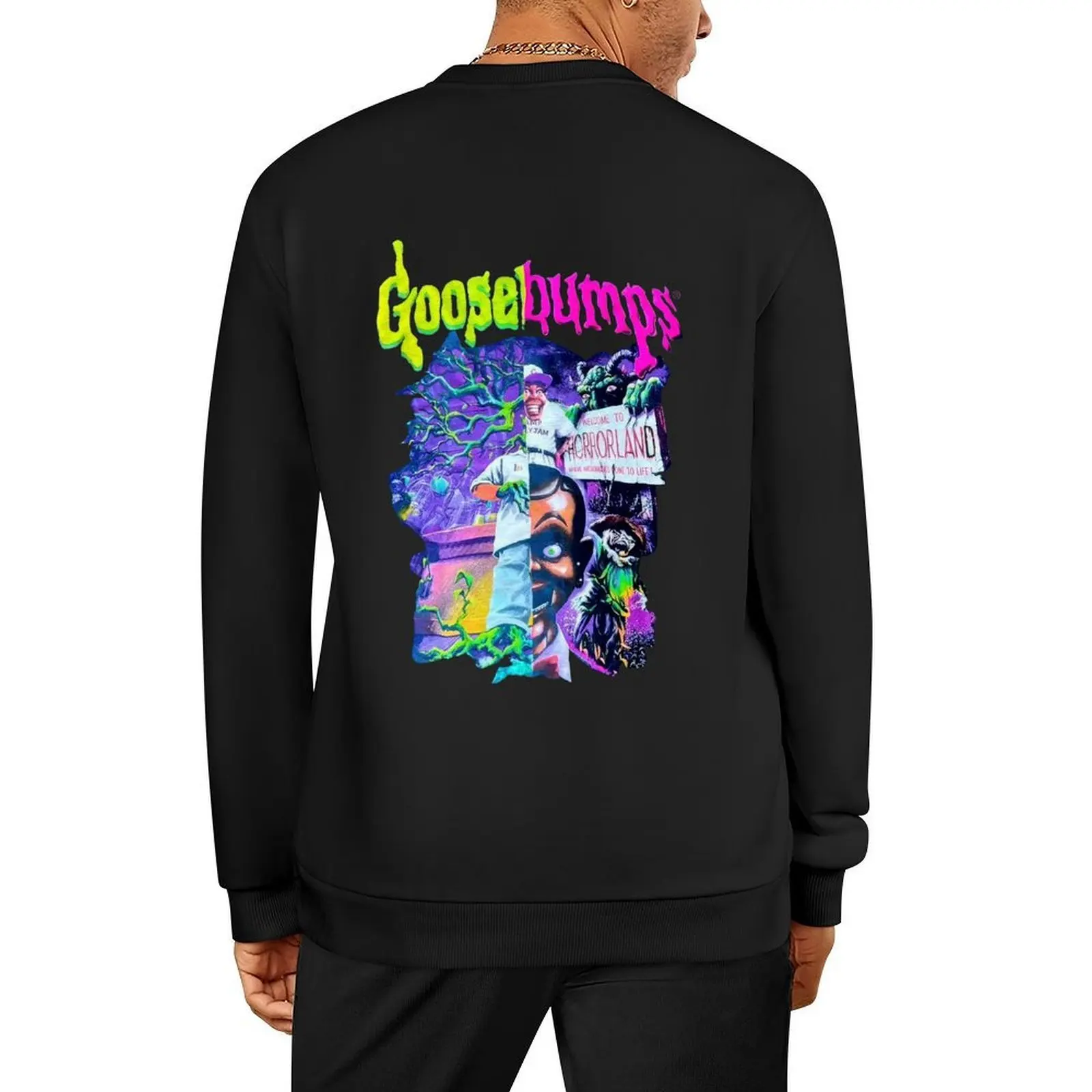 

Goosebumps Welcome to Horrorland Pullover japanese style men wear men's sweat-shirt men's coat hoody