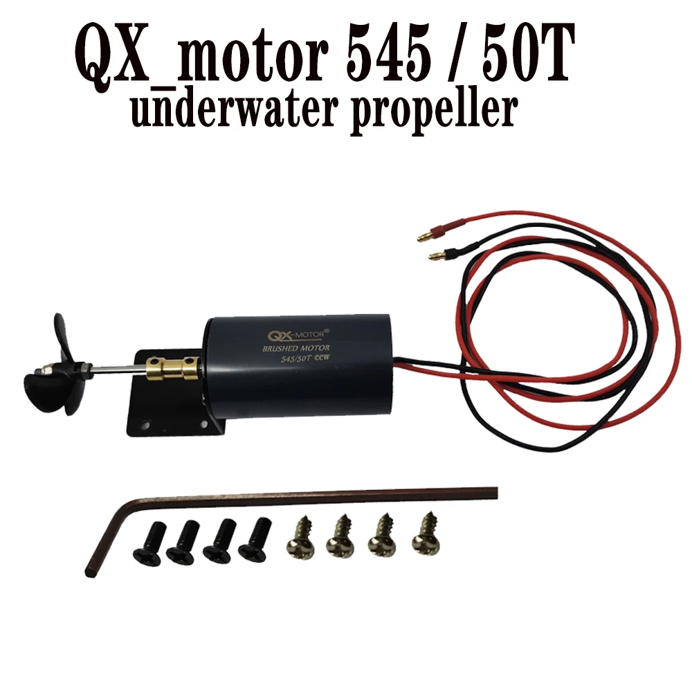 QX-motor underwater propeller 545 brush motor use 20A ESC  for unmanned  nesting trawler remote control duck boat